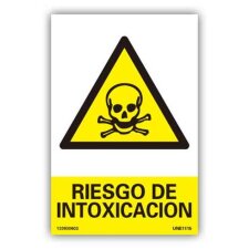 Señal " Riesgo de Intoxicación" PVC 21x30cm