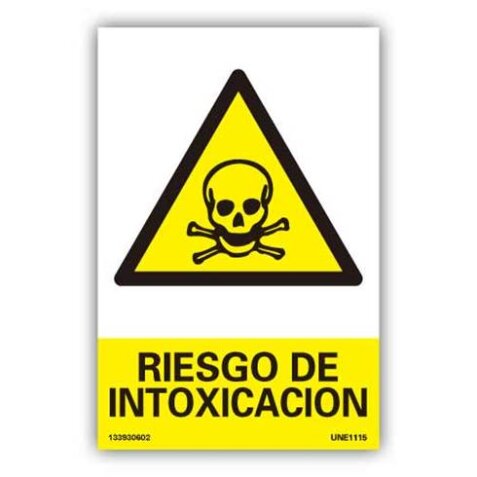 Señal " Riesgo de Intoxicación" PVC 21x30cm