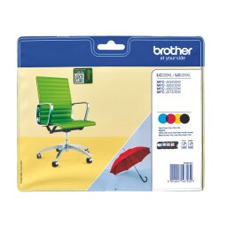 Brother LC229XL pack 4 cartridges black + colour for inkjet printer