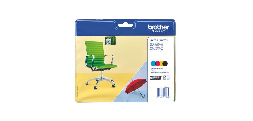 Brother LC229XL Pack 4 Cartridges schwarz + Farben für Tintenstrahldrucker