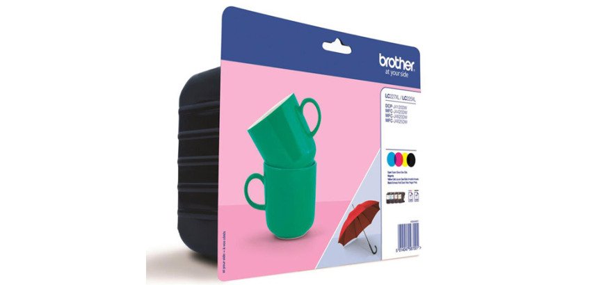 Pack 4 cartouches jet encre haute capacité Brother LC 227XL + LC 225XL