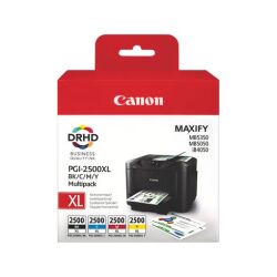 Canon PGI-2500XL pack 4 cartouches haute capacité noire + couleurs pour imprimante jet d'encre