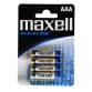 Pilas LR03 AAA Maxell - Blister de 4 pilas 