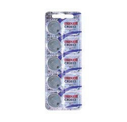 Pilas de botón litio CR2032 Maxell - Blister de 5 pilas 
