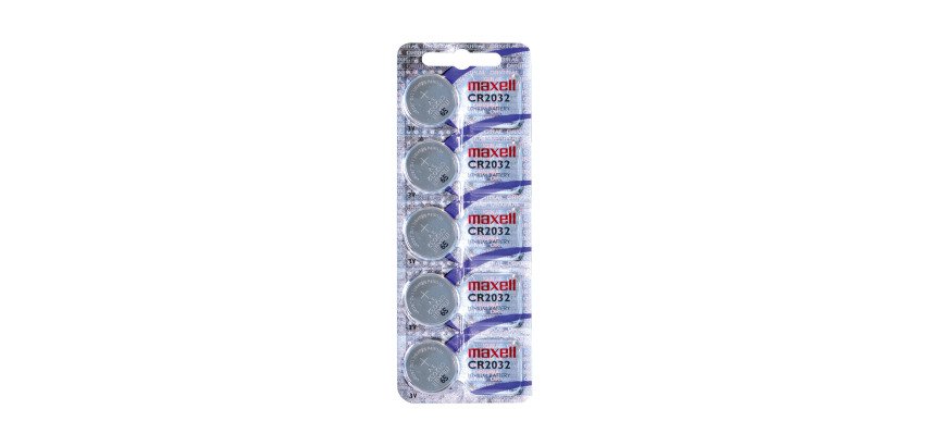 Pilas de botón litio CR2032 Maxell - Blister de 5 pilas 