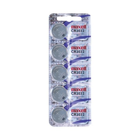 Pilas de botón litio CR2032 Maxell - Blister de 5 pilas