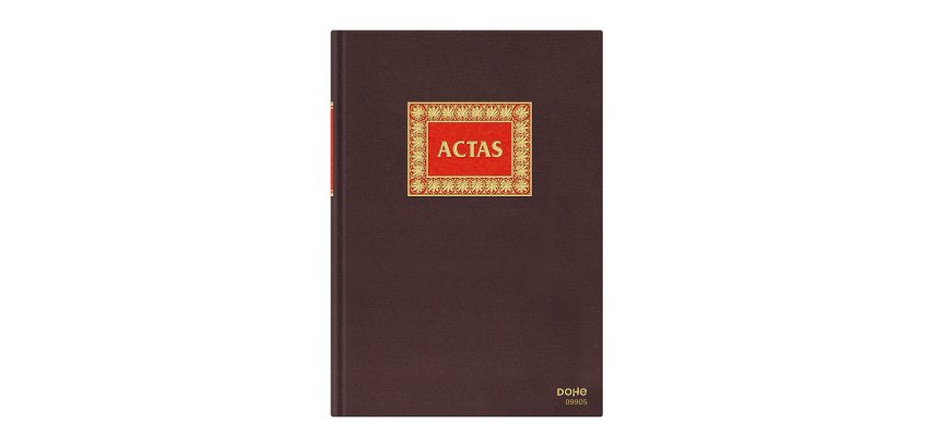 Libro de actas castellano hojas encuadernadas Folio Dohe
