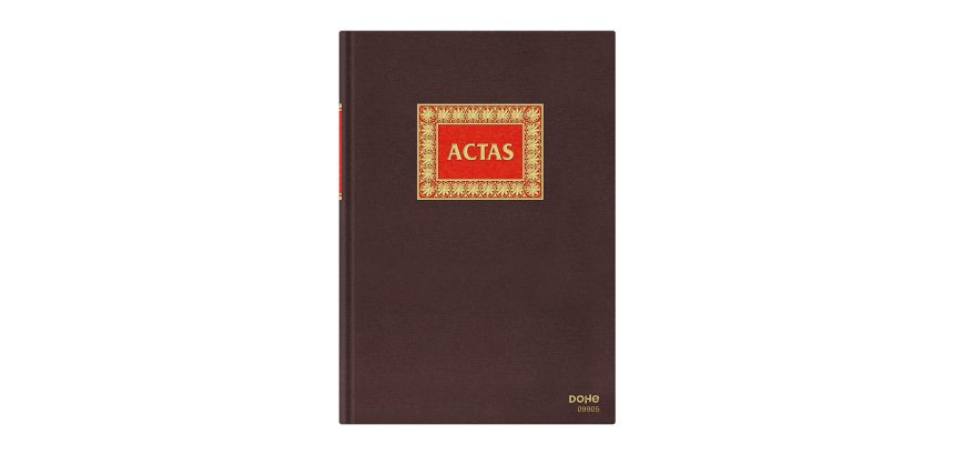 Libro de actas castellano hojas encuadernadas Folio Dohe
