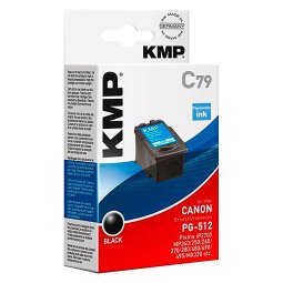 Cartucho KMP compatible Canon PG 512BK negro