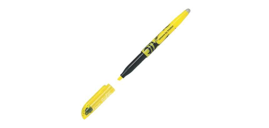 Surligneur Pilot FriXion effaçable pointe biseautée jaune