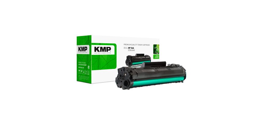 Tóner KMP compatible HP 36A (CB436A) negro