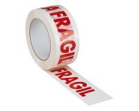 Cinta adhesiva polipropileno impreso "Frágil" 28 micras 66 m x 50 mm
