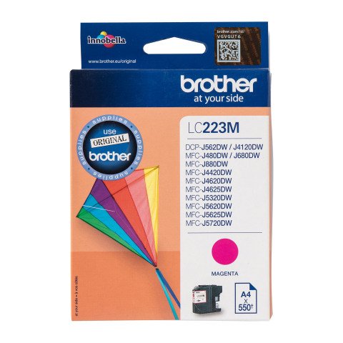 Brother LC223M cartucho original Magenta (550 páginas)