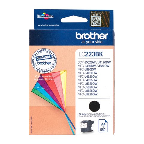 Brother LC223 cartucho original negro (550 páginas)