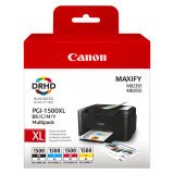 Canon PGI-1500XL pack 4 cartouches haute capacité noire + couleurs pour imprimante jet d'encre