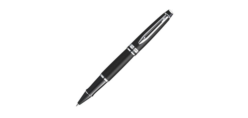 Stylo roller Waterman Expert corps noir mat argent