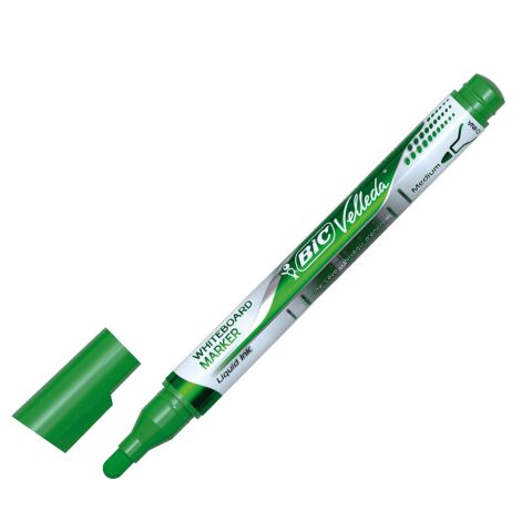 Rotulador de pizarra blanca Bic Velleda Pocket de tinta líquida punta cónica media verde
