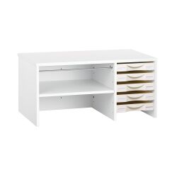 Meuble de rangement 5 tiroirs - Blanc