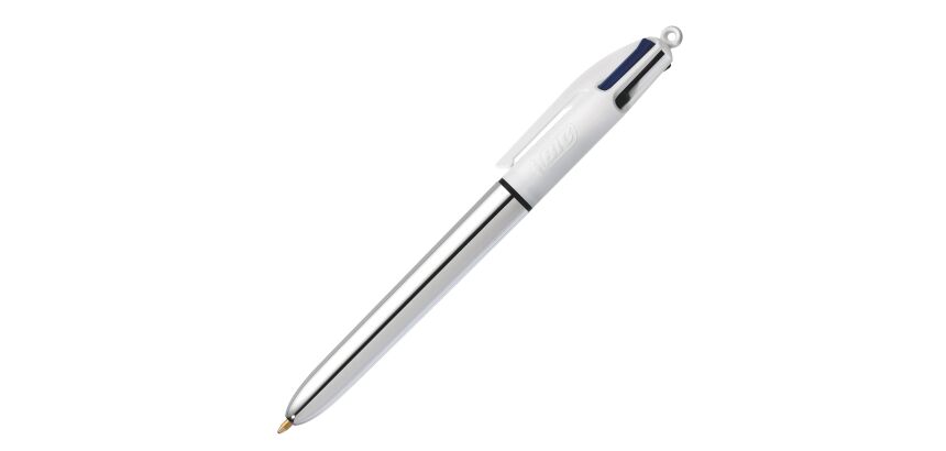 Stylo bille Bic 4 couleurs Shine rétractable pointe 1 mm - écriture moyenne