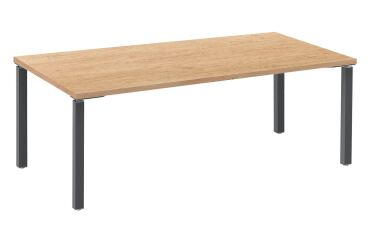 Straight desk Eden direction metal base L 200 cm