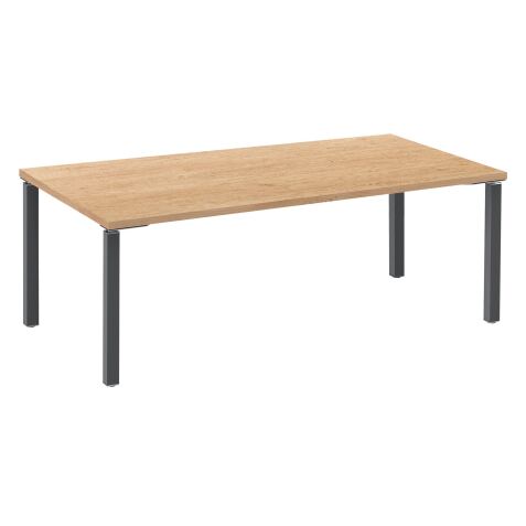Bureau droit 200 cm chêne clair Exprim