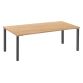 Straight desk Eden direction metal base L 200 cm