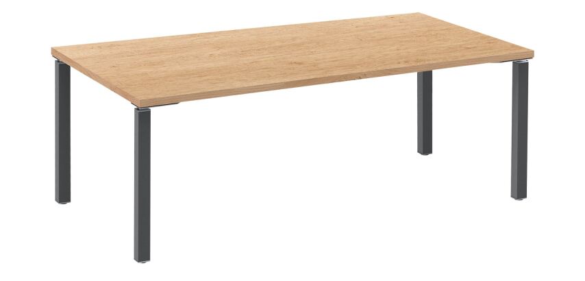 Bureau droit Direction Eden piètement métal L 200 cm