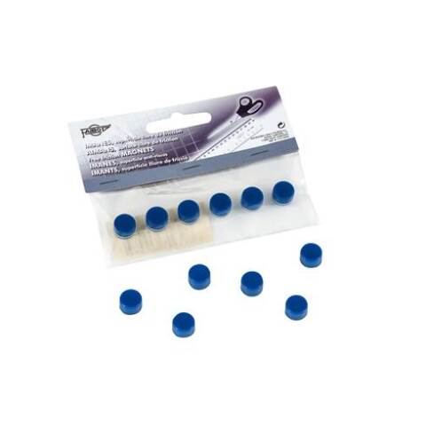 Blister de 6 Imanes Redondos 10 mm Azul