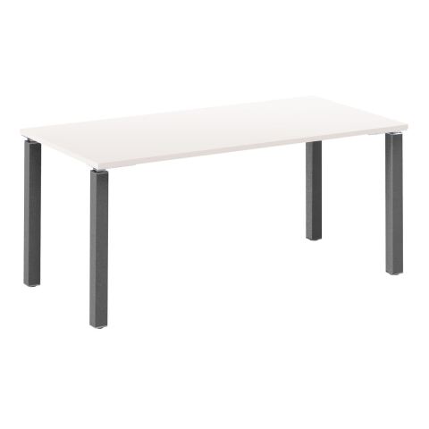 Mesa recta 160cm Eden Blanco claro patas antracitas