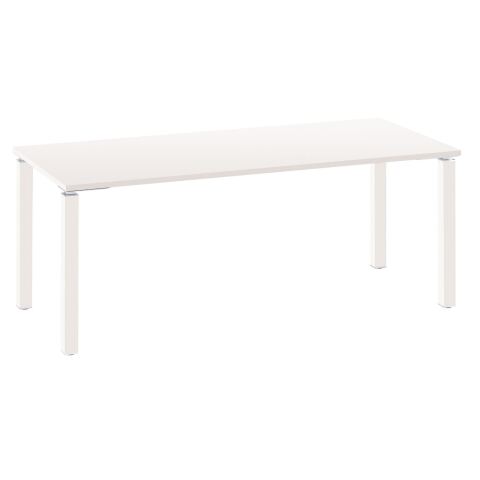 Mesa recta 180cm Eden Blanco claro patas Blancas