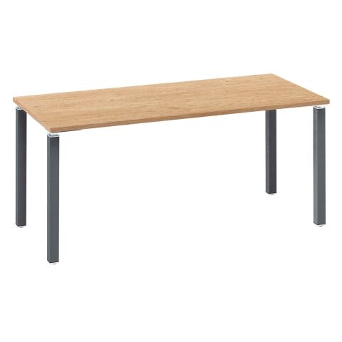 Mesa recta 180cm Eden Roble claro patas antracitas