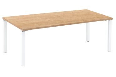 Straight desk Eden direction metal base L 200 cm