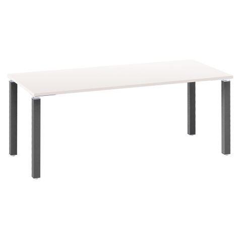 Mesa recta 180cm Eden Blanco claro patas antracitas