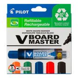 Marker uitwisbaar Pilot V-Board Master Begreen hervulbaar kegelpunt 4,5 mm - Pak met 5 geassorteerde kleuren