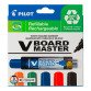 Marqueur effaçable rechargeable Pilot V-Board Master pointe ogive 4,5 mm- Pochette de 5 couleurs assorties