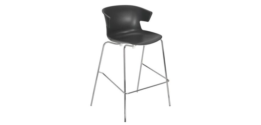 Tabouret Kove 4 pieds chromé H 74 cm