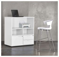 Tabouret Kove 4 pieds chromé H 74 cm