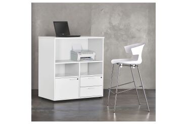 Tabouret Kove 4 pieds chromé H 74 cm