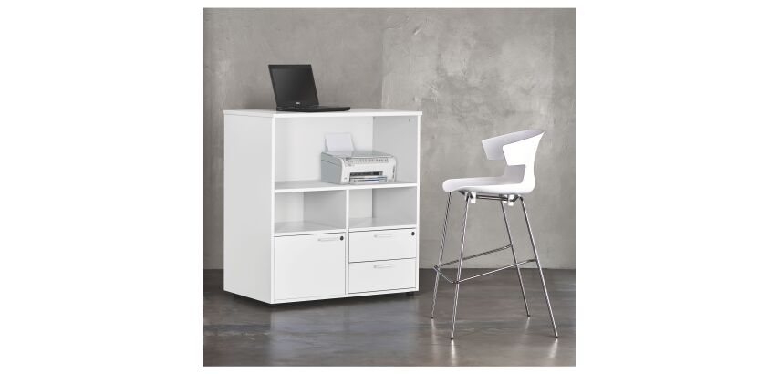 Tabouret Kove 4 pieds chromé H 74 cm