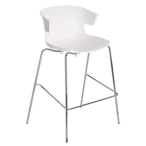 Tabouret Kove 4 pieds chromé H 74 cm