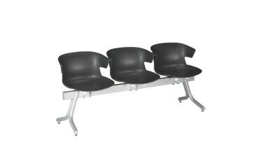 Chaises sur poutre métal Kove assise polypropylène