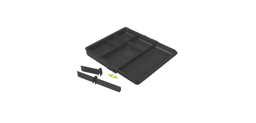Organiseur trieur de tiroirs plastique Exacompta noir