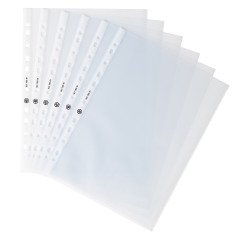 Pochettes perforées Bruneau A4 polypropylène grainé 6/100e - Boite de 100