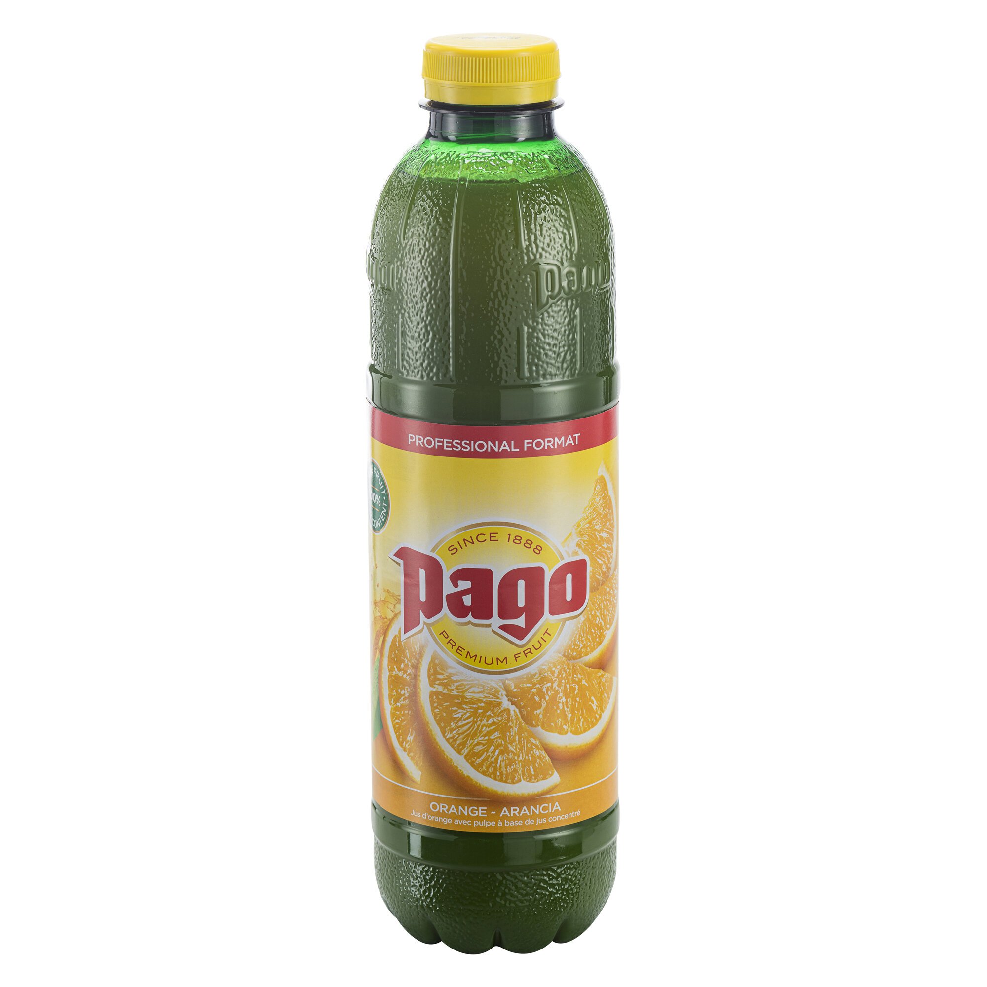 Pack 6 bottles Pago orange juice 1 L on bruneau.lu