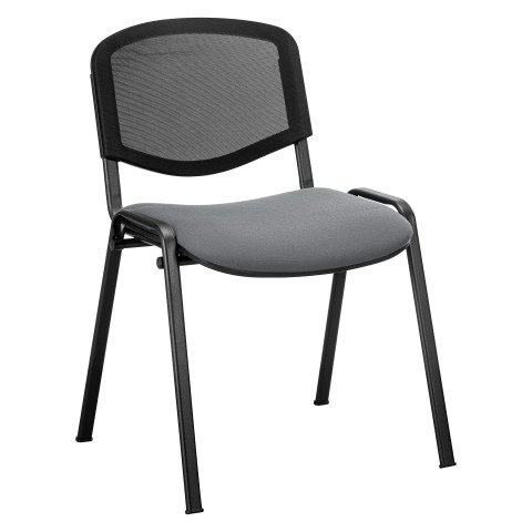 Silla de conferencia Gris con respaldo de malla Negro