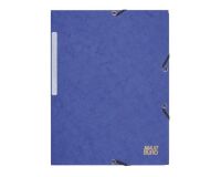 Chemises à élastique 3 rabats format A4 - bleu - Maxiburo
