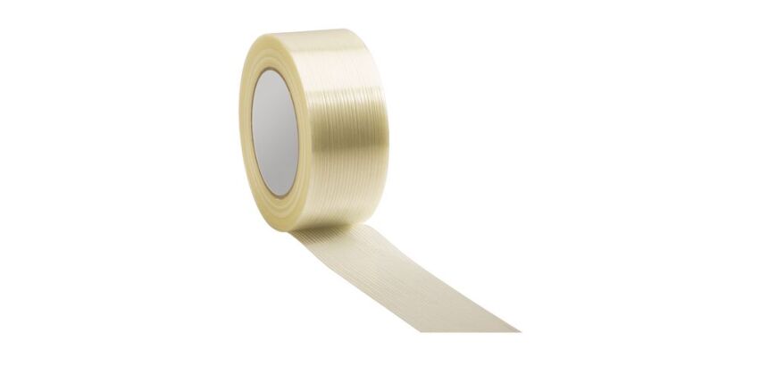 Ruban adhésif Polypropylène armature longitudinale incolore 50 mm x 50 m