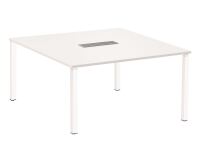 Mesa de reunión Eden cuadrada blanca
