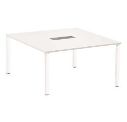 Mesa de reunión Eden cuadrada blanca
