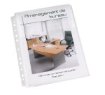 10 Pochettes perforées Exacompta A4 à soufflet à rabat sur le haut polypropylène lisse 20/100e